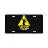 caution shapes being thrown printed License Plate