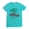 Daddy Hiking Buddy Mountains Ladies Fitted T-Shirt