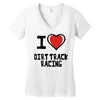 i love dirt track racing Women's V-Neck T-Shirt