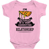 I Am Pizza Actually In A Very Commited Relationship Baby Onesie