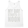 my day starts at noon Tank Top