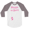 Muggle On Board Pink 3/4 Sleeve Shirt
