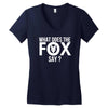 what does the fox say Women's V-Neck T-Shirt