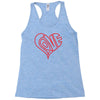 love heart outline valentine's day Racerback Tank