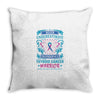 Never Underestimate the Strength of a Thyroid Cancer Warrior Throw Pillow