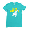 ride the rocket battle gaming Ladies Fitted T-Shirt