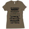 I Am An August Women Ladies Fitted T-Shirt