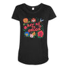 learn from the flowers Maternity Scoop Neck T-shirt