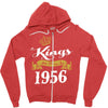 kings are born in 1956 Zipper Hoodie