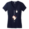 Peek a Boo with Pocket Baby Girl Women's V-Neck T-Shirt