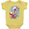 octopus vs shark Baby Onesie