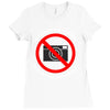 no photos please Ladies Fitted T-Shirt