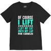 cat cats lift lifting fitness V-Neck Tee