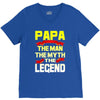 papa the man the myth the legend 2 V-Neck Tee