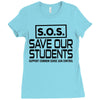 S.O.S. Save Our Students Ladies Fitted T-Shirt