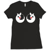 rude christmas pudding Ladies Fitted T-Shirt