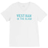 west ham in the blood retro style new V-Neck Tee