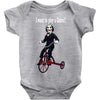 saw trike play a game horror bike Baby Onesie