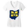 ohio for michigan Women's V-Neck T-Shirt