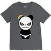 angry panda rainbow V-Neck Tee