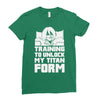 training to unlock my titan form Ladies Fitted T-Shirt