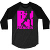 run harder gym workout 3/4 Sleeve Shirt