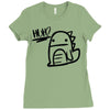 huh dinosaur Ladies Fitted T-Shirt