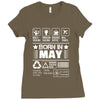 Born In May Ladies Fitted T-Shirt