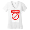 zombie  do not feed the zombies fun Women's V-Neck T-Shirt