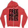 free high fives t shirt x large funny humor geek awesome highfive cool Zipper Hoodie