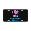 i love july especially the 4th License Plate