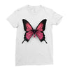 breast cancer butterfly Ladies Fitted T-Shirt