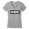 Dobre Black/White Women's V-Neck T-Shirt
