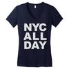 nyc all day Women's V-Neck T-Shirt