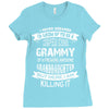 Super Cool Grammy Of A Freaking Awesome Granddaughter Ladies Fitted T-Shirt