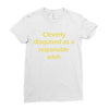 cleverly disqused as a respon Ladies Fitted T-Shirt