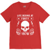 Life Begins at Forty 1978 the Birth of Legends V-Neck Tee