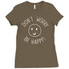 dont worry be happy Ladies Fitted T-Shirt