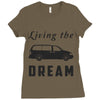 living the minivan dream Ladies Fitted T-Shirt