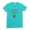 grandpa powered by coffee Ladies Fitted T-Shirt