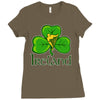 ireland shamrock Ladies Fitted T-Shirt