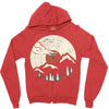 Mountain Wildlife Zipper Hoodie