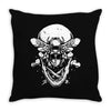 butter skull black Throw Pillow
