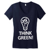 think green Women's V-Neck T-Shirt