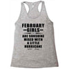 February Girls Are Sunshine Mixed With A Little Hurricane Racerback Tank