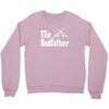 the rodfather   mens funny fishing Crewneck Sweatshirt