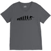 evolution of snooker or pool ape to player mens black new t shirt top V-Neck Tee