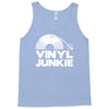 vinyl junkie white logo Tank Top