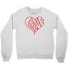 love heart outline valentine's day Crewneck Sweatshirt