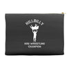 hillbilly hog wrestling champ  funny  comic wrestling redneck Accessory Pouches